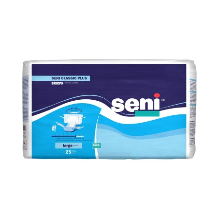 Unisex Adult Incontinence Brief Seni® Classic Plus Disposable Moderate Absorbency