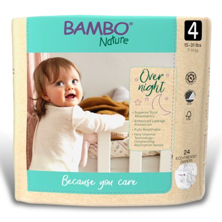 Unisex Baby Diaper Bambo® Nature Disposable Heavy Absorbency