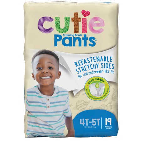Male Toddler Training Pants Cutie Pants® Pull On with Tear Away Seams Size Disposable Heavy Absorbency