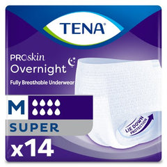 Unisex Adult Absorbent Underwear TENA® ProSkin™ Overnight Super Pull On with Tear Away Seams Disposable Heavy Absorbency