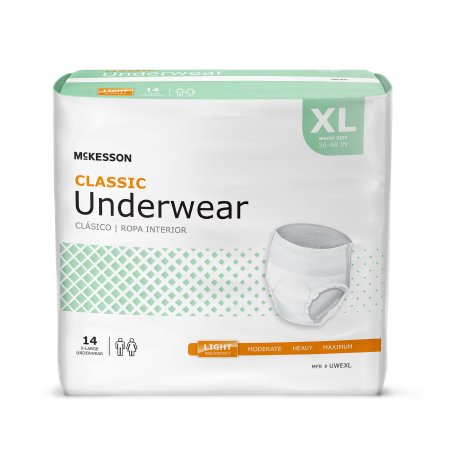 Unisex Adult Absorbent Underwear Classic Pull On with Tear Away Seams Disposable Light Absorbency