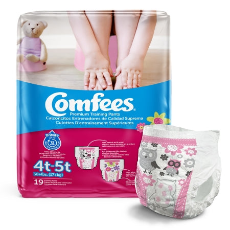 Female Toddler Training Pants Comfees® Pull On with Tear Away Seams Size  Disposable Moderate Absorbency