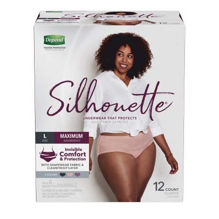 Female Adult Absorbent Underwear Depend® Silhouette® Pull On with Tear Away Seams Disposable Heavy Absorbency