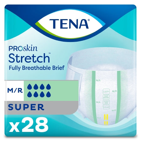 Unisex Adult Incontinence Brief TENA ProSkin Stretch™ Super Disposable Heavy Absorbency
