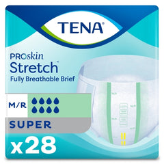 Unisex Adult Incontinence Brief TENA ProSkin Stretch™ Super Disposable Heavy Absorbency