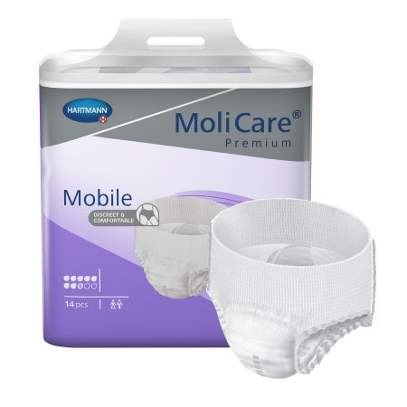 Unisex Adult Absorbent Underwear MoliCare® Premium Mobile 8D Pull On with Tear Away Seams  Disposable Heavy Absorbency