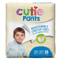 Male Toddler Training Pants Cutie Pants® Pull On with Tear Away Seams  Disposable Heavy Absorbency