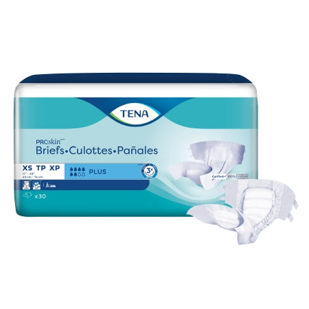 Unisex Adult / Youth Incontinence Brief TENA® ProSkin™ Plus X-Small Disposable Moderate Absorbency