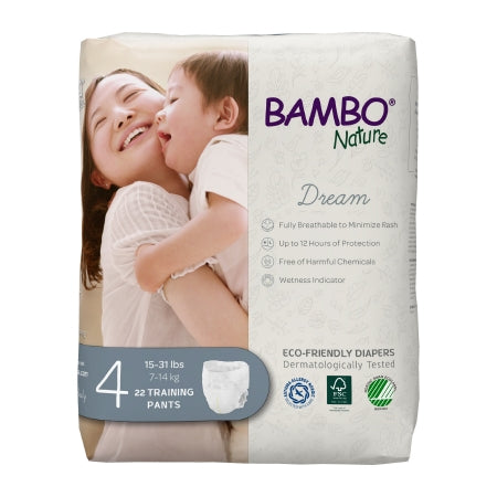 Unisex Toddler Training Pants Bambo® Nature Dream Pull On with Tear Away Seams Disposable Heavy Absorbency