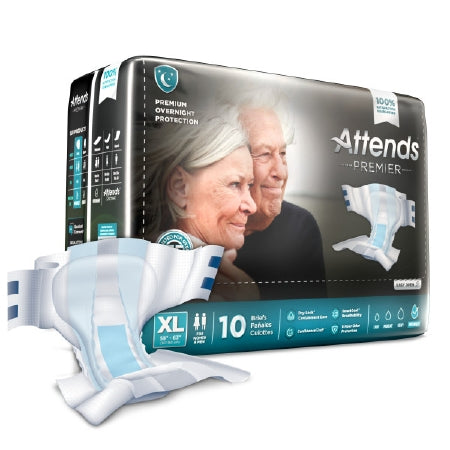 Unisex Adult Incontinence Brief Attends® Premier Disposable Heavy Absorbency