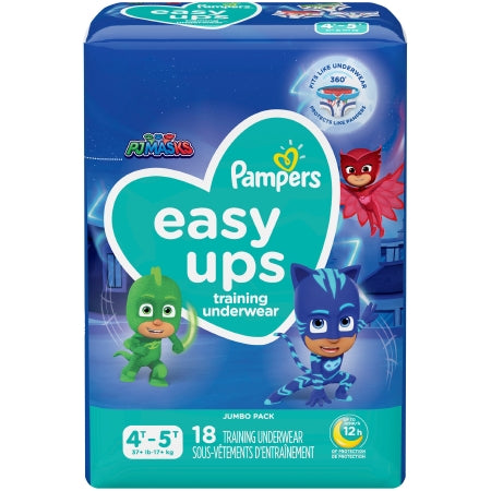 Male Toddler Training Pants Pampers® Easy Ups™ Pull On with Tear Away Seams Disposable Moderate Absorbency