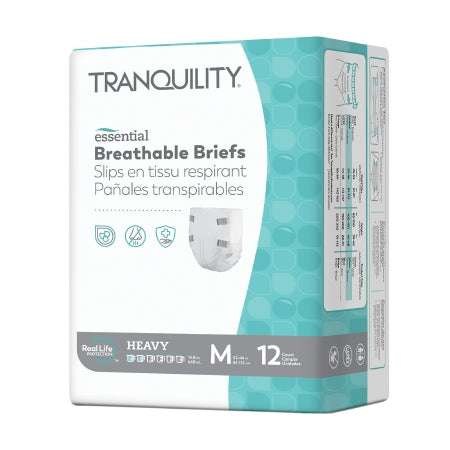 Unisex Adult Incontinence Brief Tranquility® Essential  Disposable Heavy Absorbency