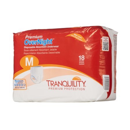 Unisex Adult Absorbent Underwear Tranquility® Premium OverNight™ Pull On with Tear Away Seams Disposable Heavy Absorbency
