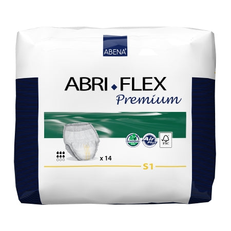 Unisex Adult Absorbent Underwear Abri-Flex™ Premium S1 Pull On with Tear Away Seams Small Disposable Moderate Absorbency