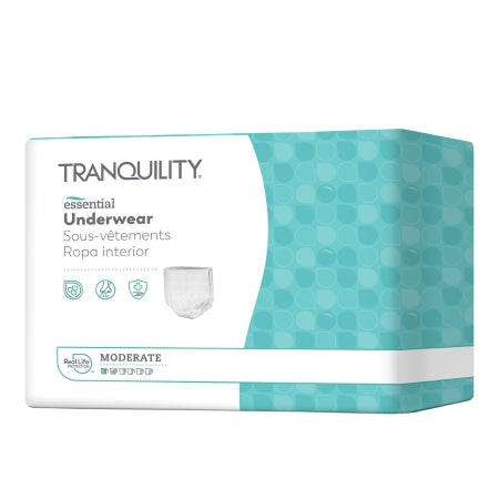 Unisex Adult Absorbent Underwear Tranquility® Essential Pull On with Tear Away Seams  Disposable Moderate Absorbency