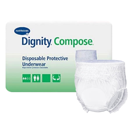 Unisex Adult Absorbent Underwear Dignity® Compose® Pull On with Tear Away Seams 2X-Large Disposable Heavy Absorbency