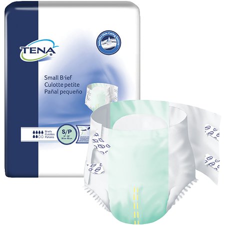 Unisex Adult Incontinence Brief TENA® Small Brief Disposable Moderate Absorbency