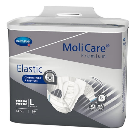 Unisex Adult Incontinence Brief MoliCare® Premium Elastic 10D Disposable Heavy Absorbency