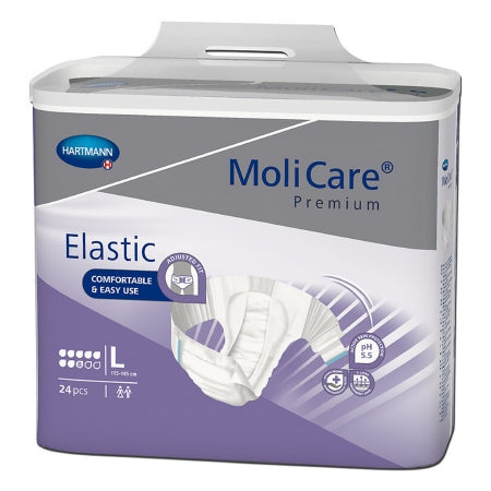 Unisex Adult Incontinence Brief MoliCare® Premium Elastic 8D Disposable Heavy Absorbency