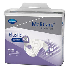 Unisex Adult Incontinence Brief MoliCare® Premium Elastic 8D Disposable Heavy Absorbency